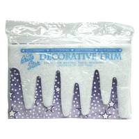 View 7" x 96" Glittering Decorative Icicle Trim (2 Piece)